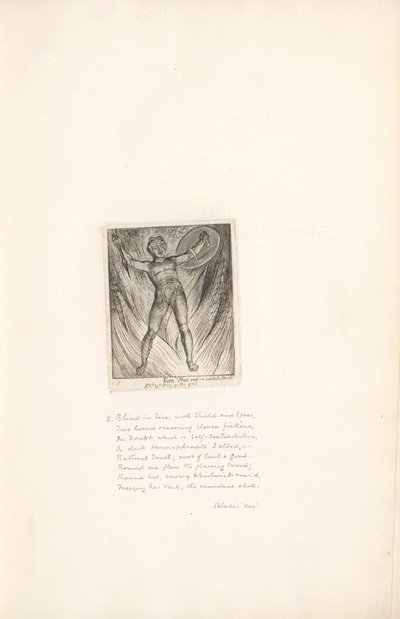 For the Sexes- The Gates of Paradise、Plate 7、Fire 作： William Blake